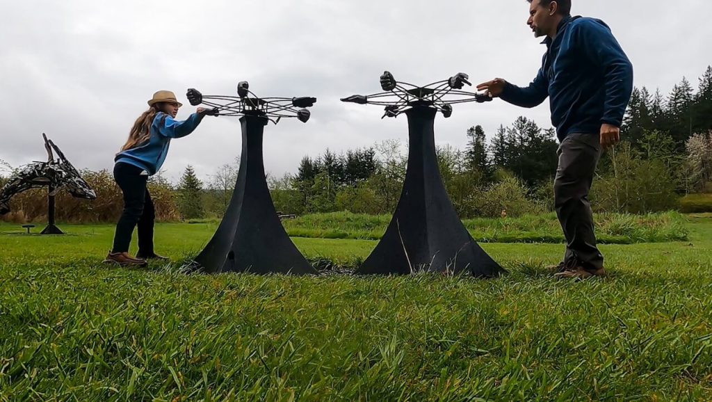 Rock paper scissors in interactive sculpture? Only on San Juan Island
